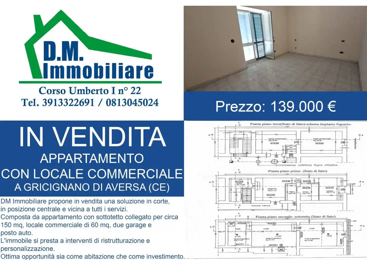 Appartamento in vendita a Gricignano di Aversa