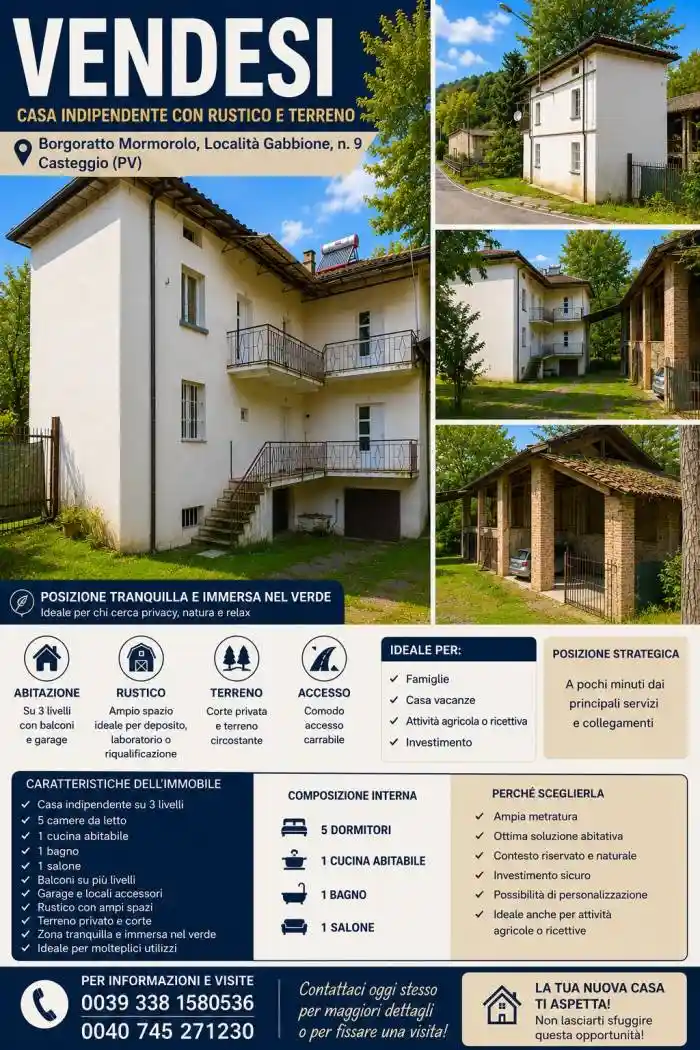 Villa in vendita a Borgoratto Mormorolo