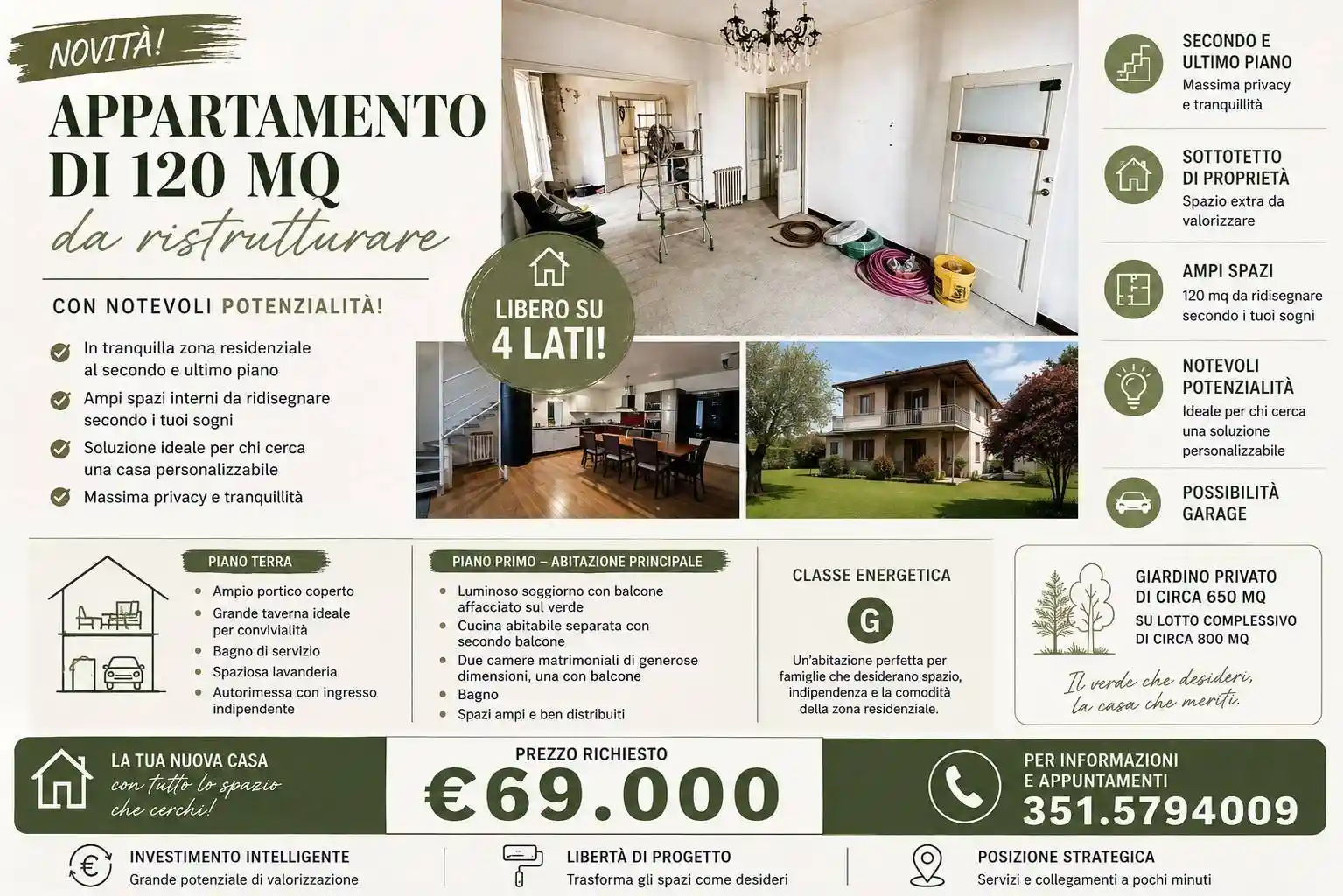 Appartamento in vendita a Ponte San Pietro