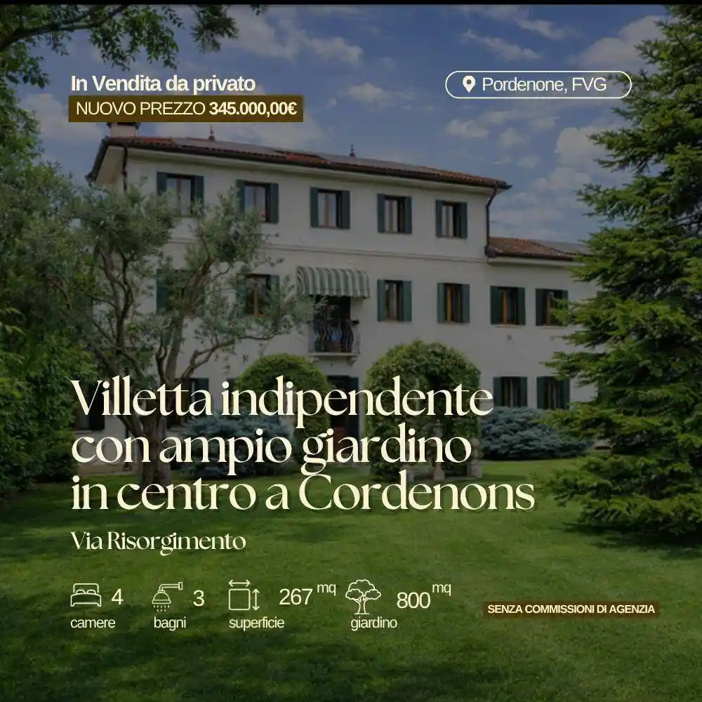 Villa in vendita a Cordenons