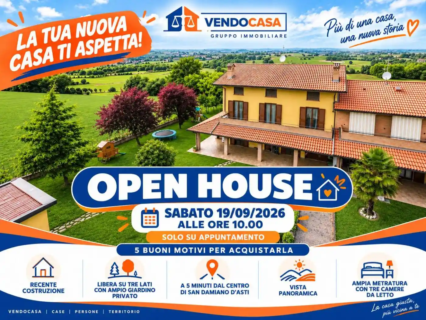 Villa in vendita a San Damiano d'Asti