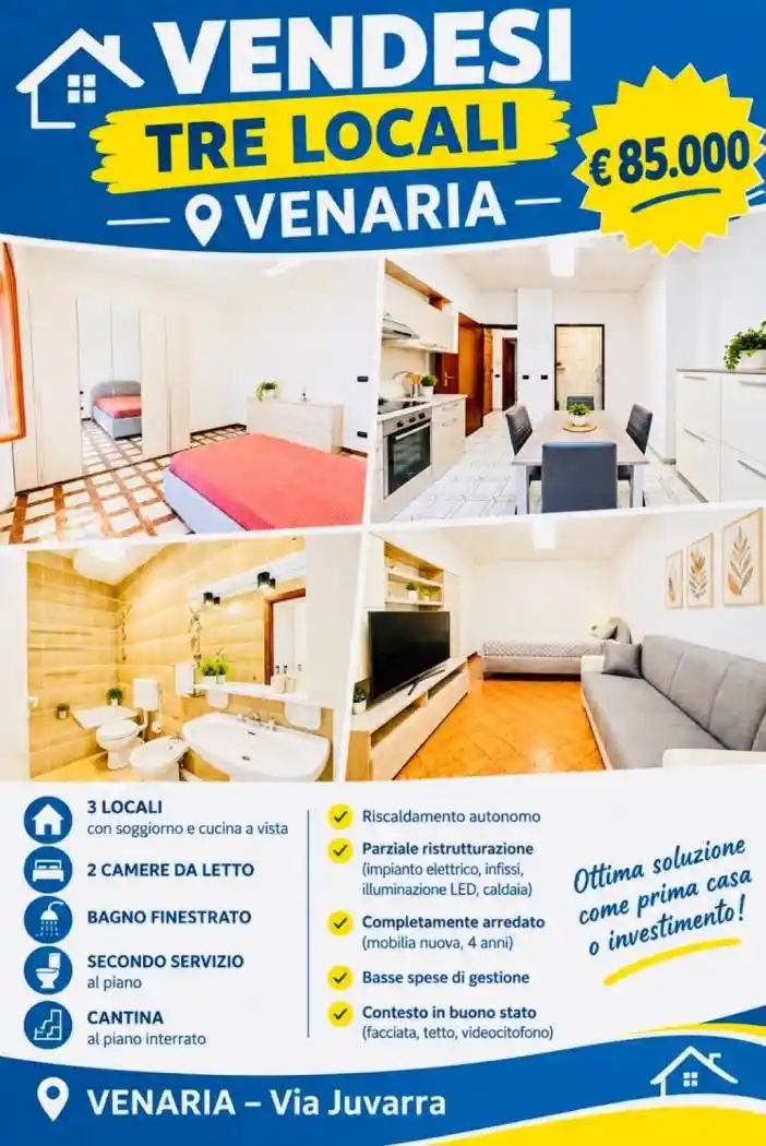 Appartamento in vendita a Venaria Reale