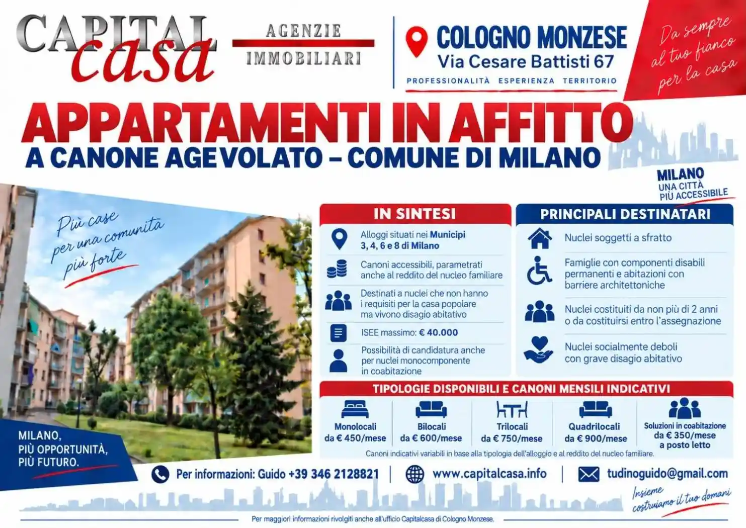 Appartamento in affitto a Milano