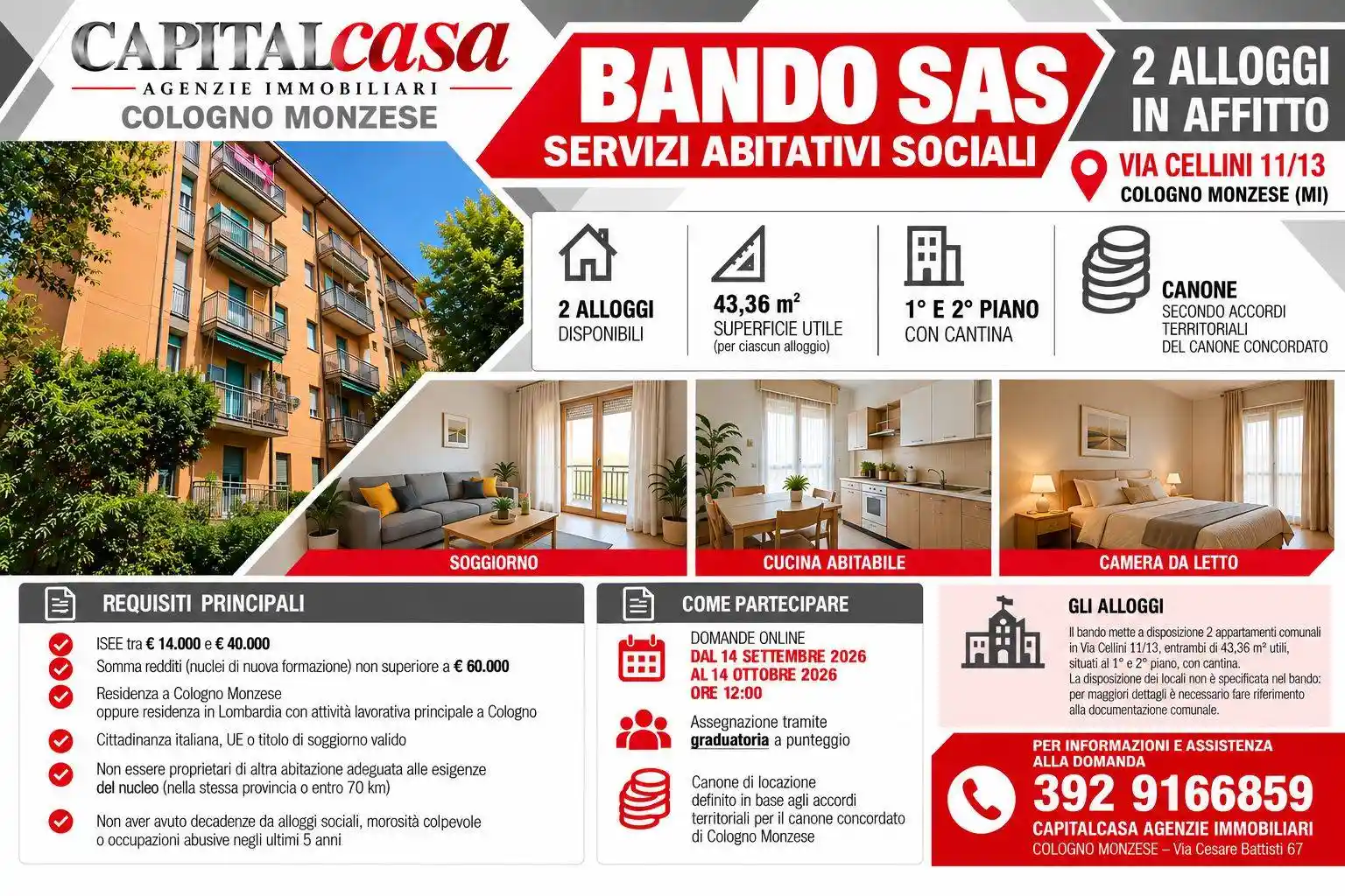 Appartamento in affitto a Cologno Monzese