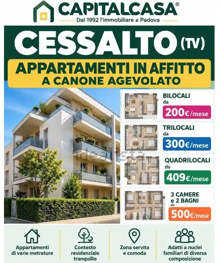Appartamento in affitto a Cessalto