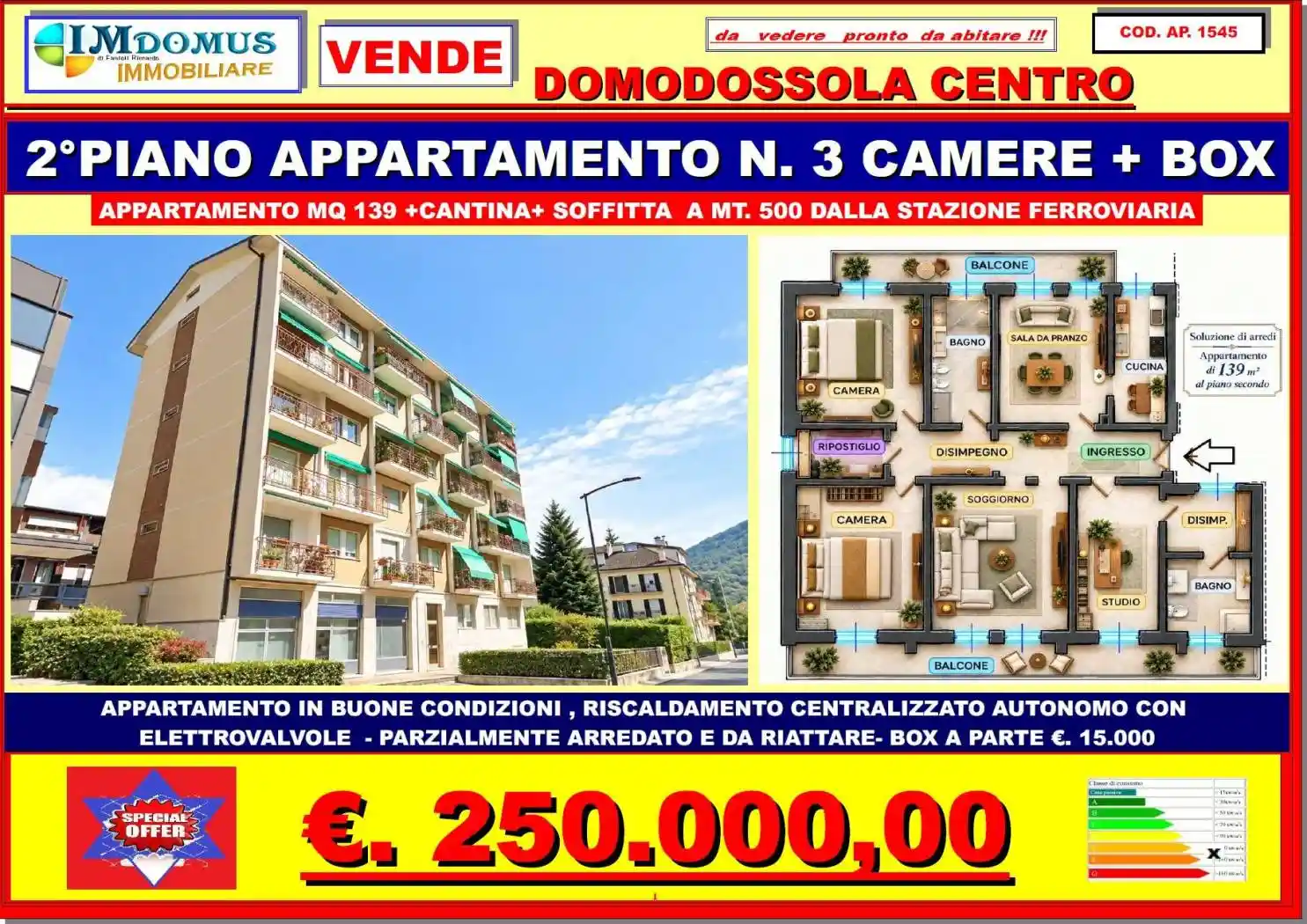 Appartamento in vendita a Domodossola