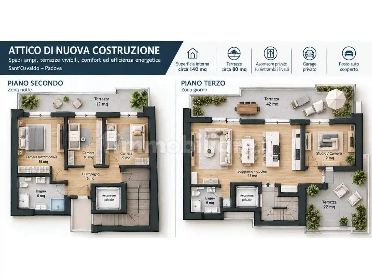 Attico - Mansarda in vendita a Padova