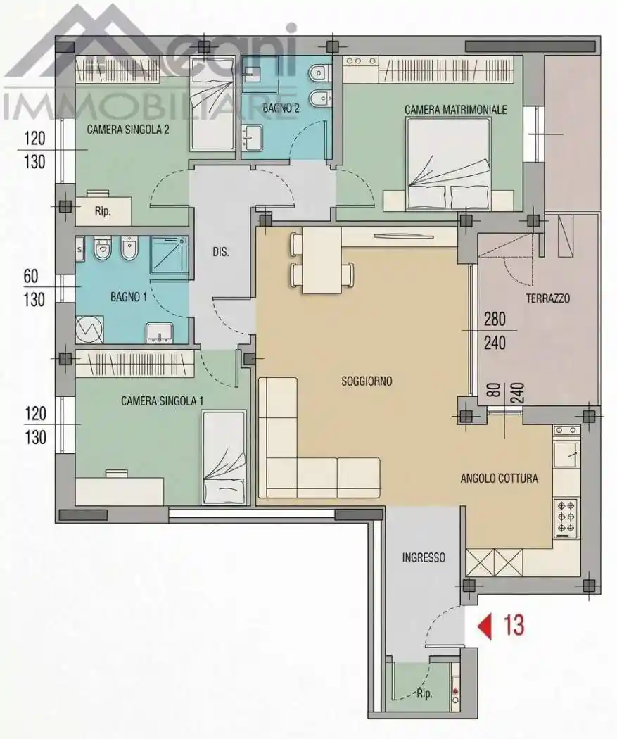 Appartamento in vendita a Siziano
