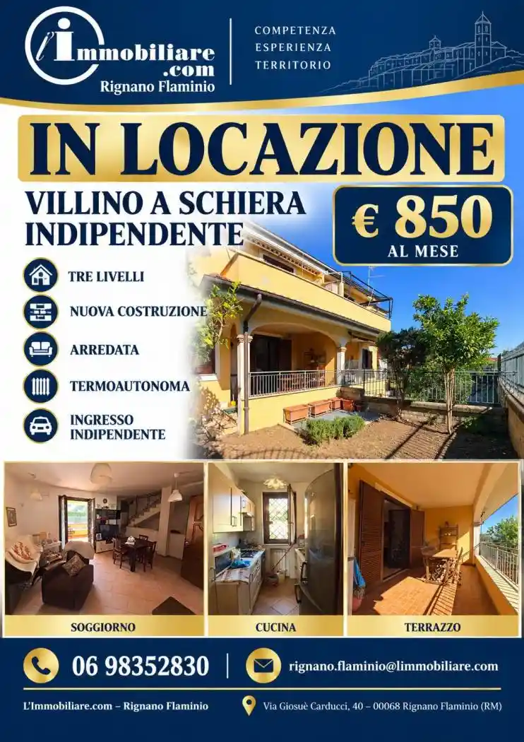 Villetta a schiera in affitto a Rignano Flaminio